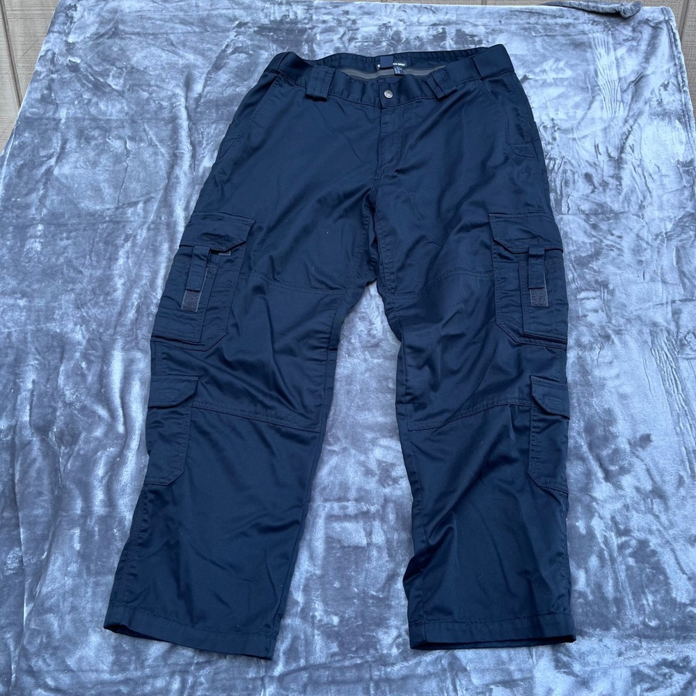 5.11 Tactical Series Mens Navy Blue Cargo Pants 40x30 Utility Work Trousers